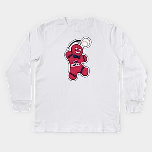 Minnesota Twins Gingerbread Man Kids Long Sleeve T-Shirt